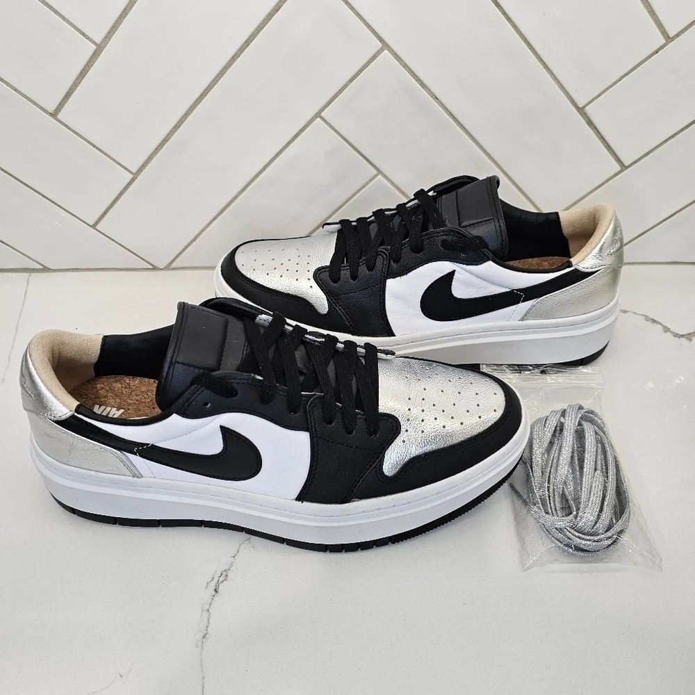 Nike Air Jordan 1 Elevate Women's Size 11.5 Black Silver - Picture 10 of 10